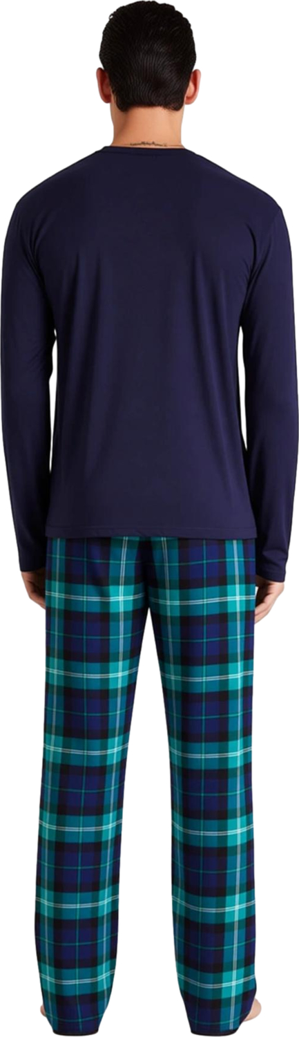 Erkek Kışlık Ekose Desenli Pijama Takımı Uzun Kollu Fonksiyonel Dayanıklı Kaliteli Estetik