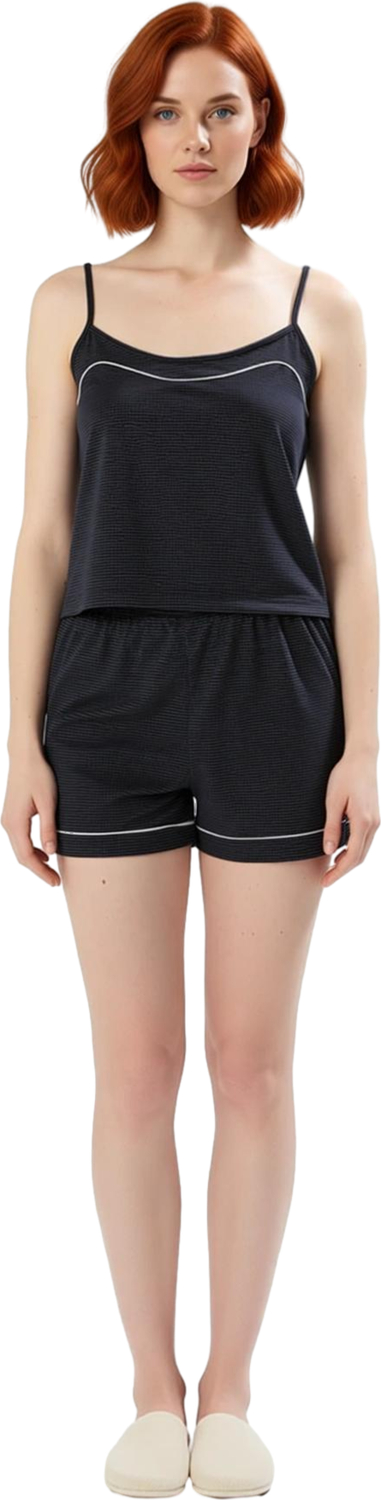 Kadın Çizgili İnce Askılı Pijama Takımı Fonksiyonel Dayanıklı Kaliteli Konforlu Estetik Şık