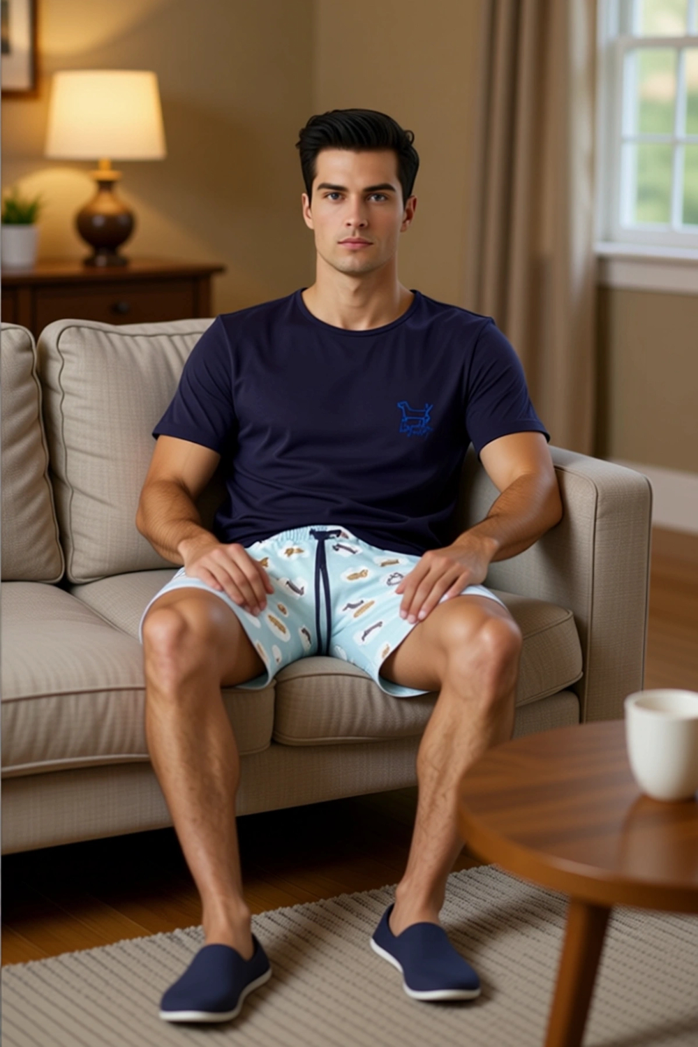 Cool & Comfort Köpek Desenli Erkek Pijama Seti Fonksiyonel Dayanıklı Kaliteli Konforlu Şık