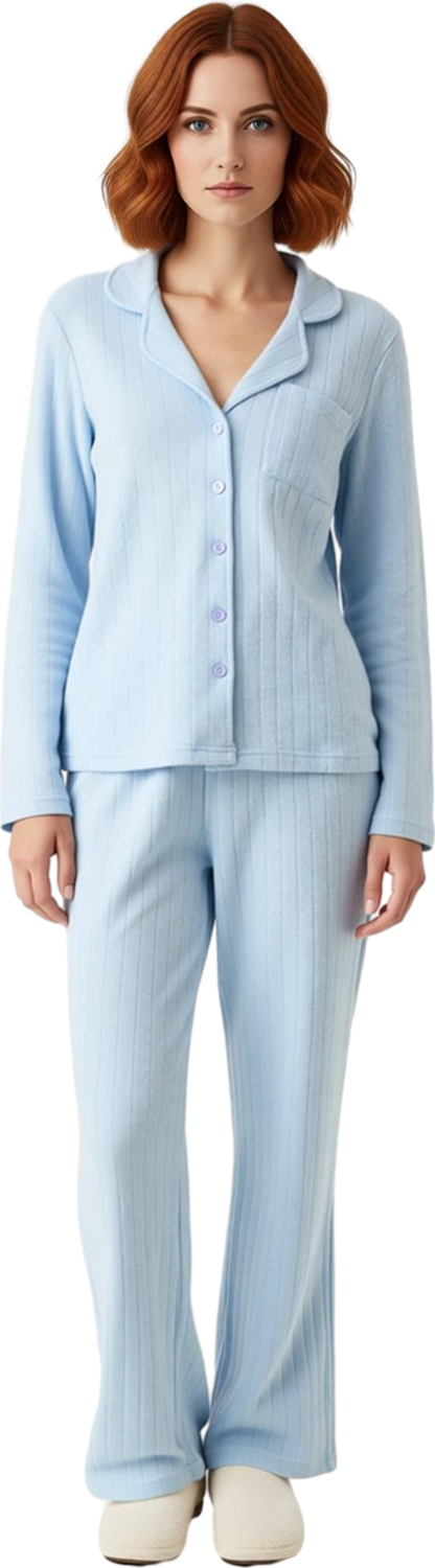 Kadın Fitilli Gömlek Pantolon Pijama Takımı Fonksiyonel Dayanıklı Kaliteli Konforlu Modern