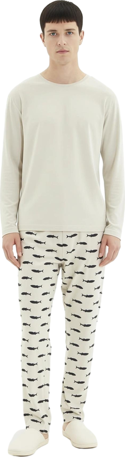 Erkek Uzun Kollu Baskılı Pijama Takımı Animal Desenli Fonksiyonel Dayanıklı Kaliteli Rahat