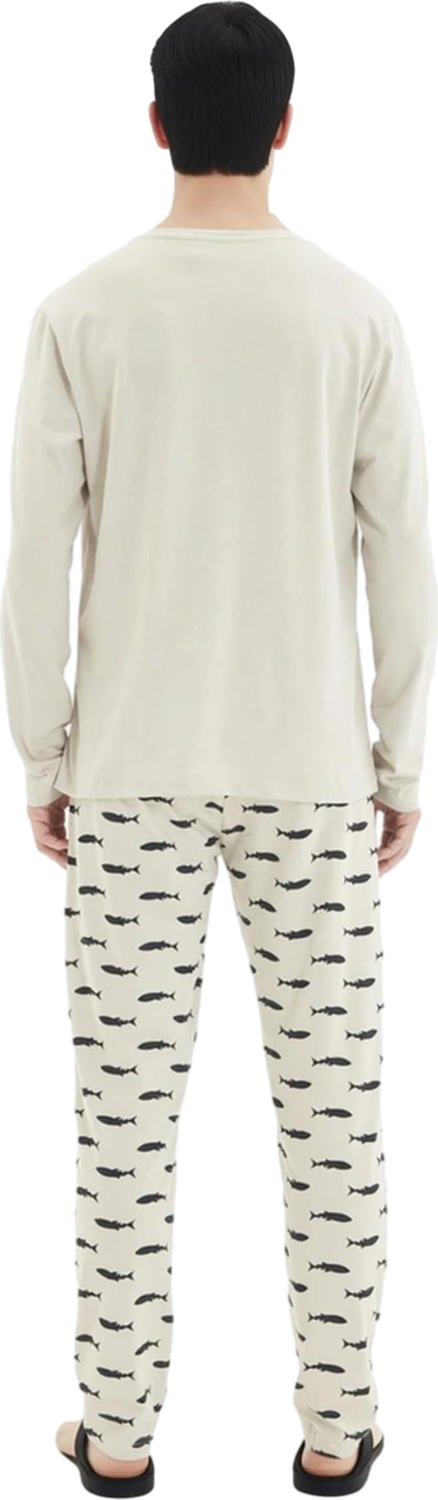 Erkek Uzun Kollu Baskılı Pijama Takımı Animal Desenli Fonksiyonel Dayanıklı Kaliteli Rahat