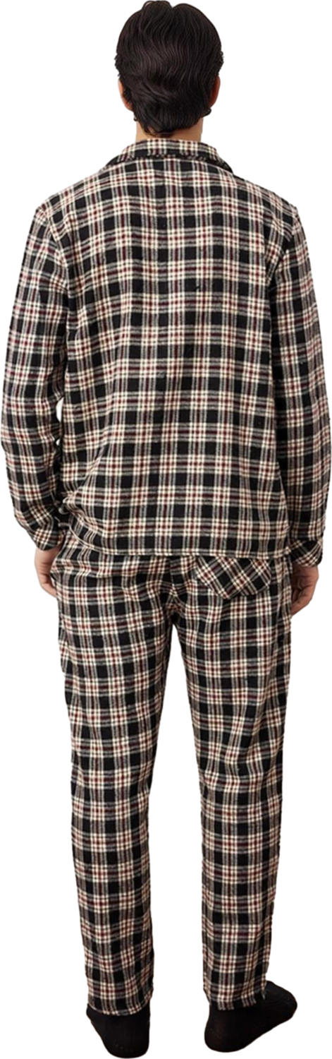 Erkek Flanel Ekose Pijama Gömlek ve Pantolon Seti Fonksiyonel Dayanıklı Kaliteli Konforlu Şık