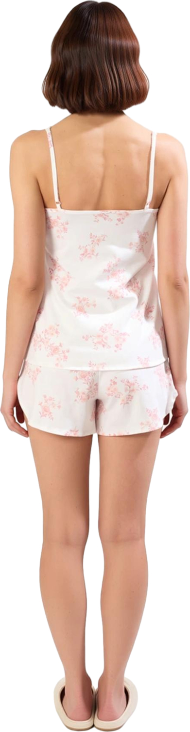 Kadın Çiçekli İnce Askılı Pijama Takımı Fonksiyonel Dayanıklı Kaliteli Konforlu Estetik Şık