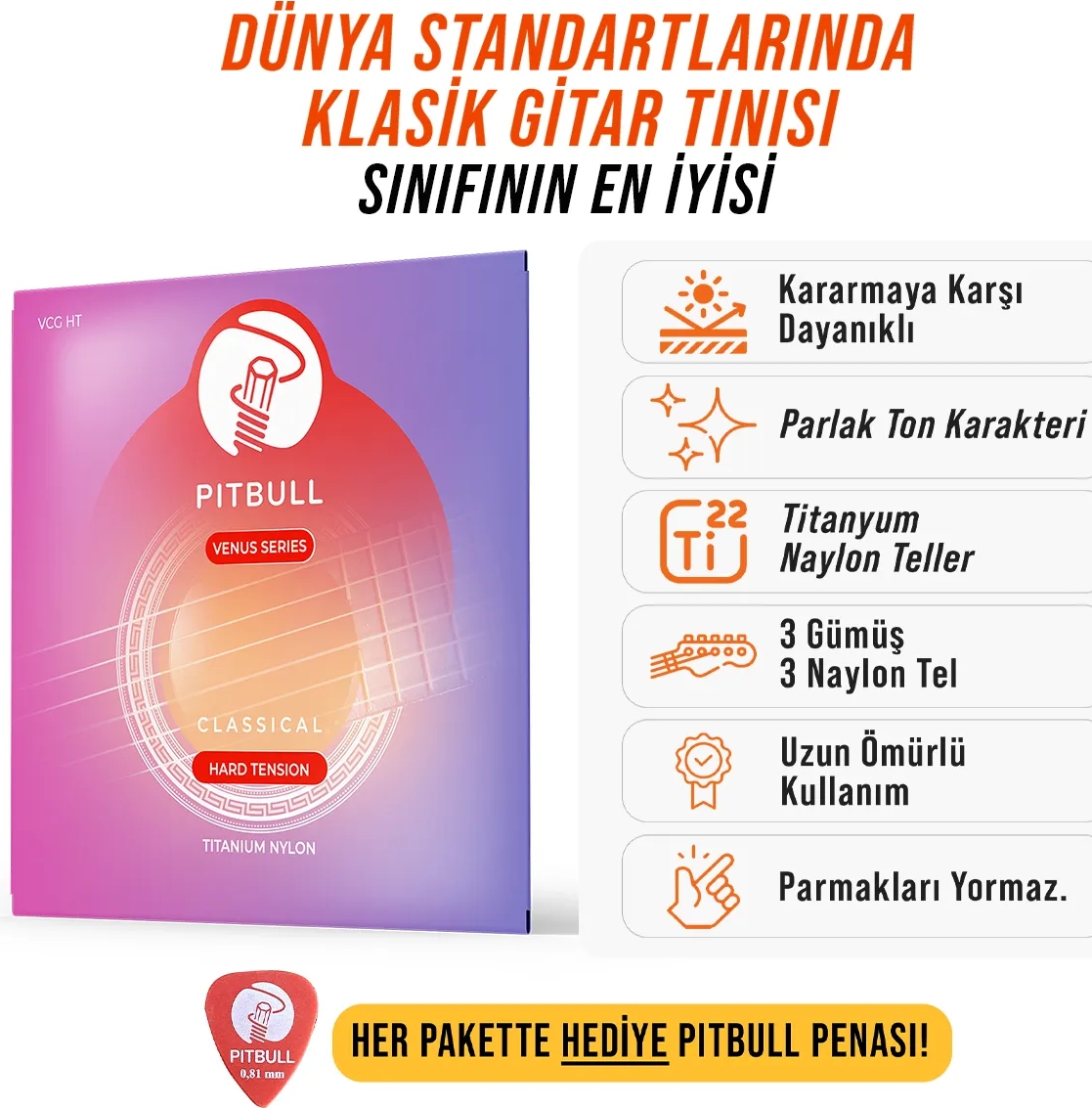 Venus Seri Klasik Gitar Teli Özellikleri