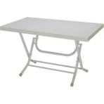Arslan Plastik Katlanır Bahçe Masası 70x120 cm Metal Ayaklı 4 Kişilik Kullanım için Pratik Tasarım