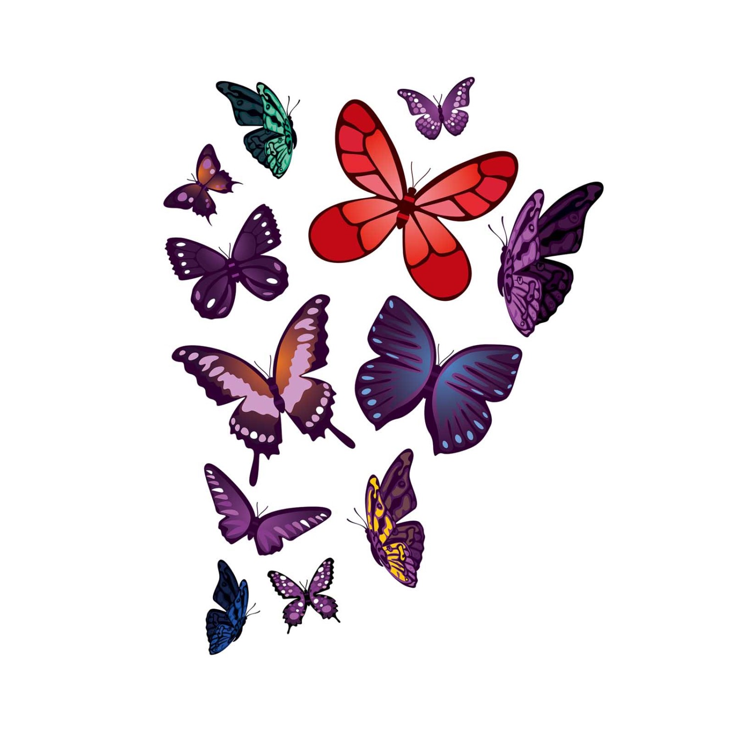 Конверт с вылетающими бабочками