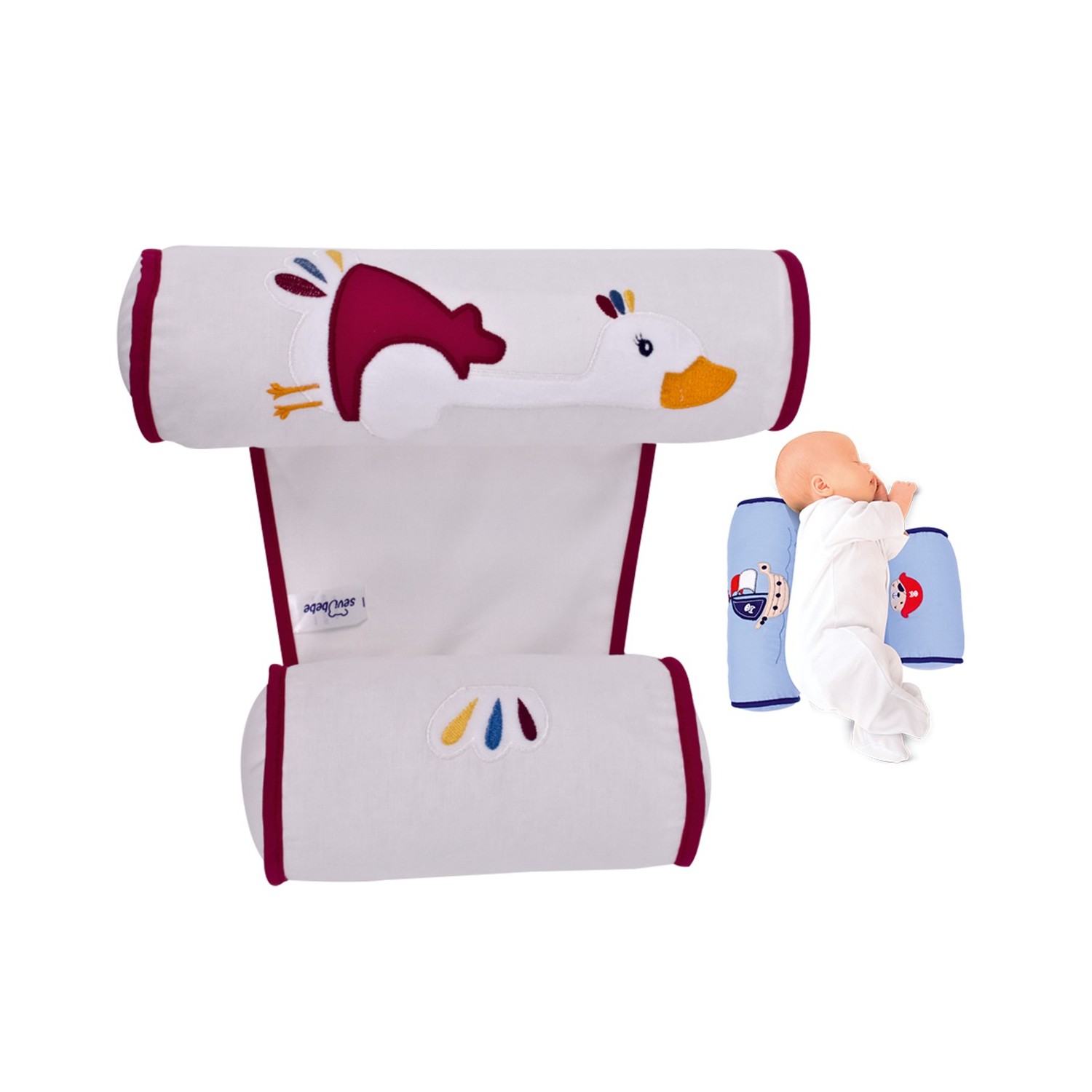 Sevi Bebe Yuvarlak Güvenli Yan Yatış Yastığı Beyaz Fiyatı