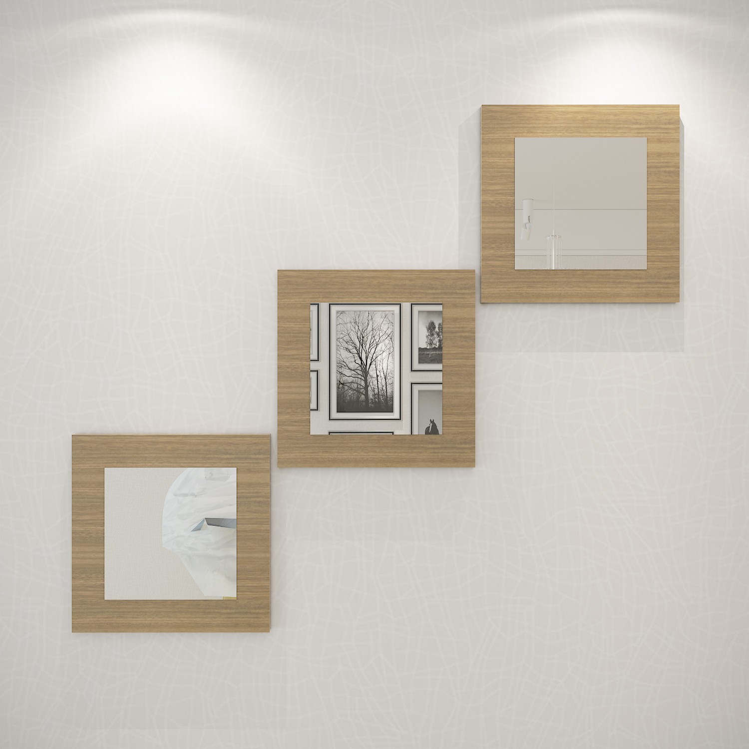 Eyibil Mobilya 3�Lü Modern Duvar Aynası 3030 cm Fiyatı