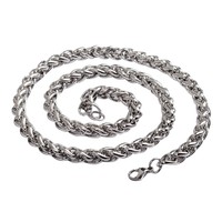 Chavin Burgu 8 mm. Kalın Çelik Erkek Zincir Kolye cy83