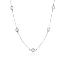 Chavin Tiffany Sıra Taşlı Uzun Zincir Gümüş Kolye db73