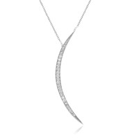 Coşar Silver Hilal Gümüş Kolye CZ1902N-2