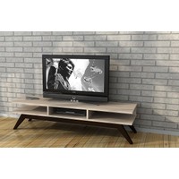 Sanal Mobilya Retro Tv Sehpası Sonomo/Metalik Kahve
