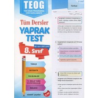 8. Sınıf Tüm Dersler Yaprak Test (Teog Yeni Sınav Programına Göre Hazırlanmıştır)-Kolektif