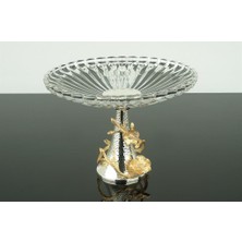 Mikasa Moor Mikasa Moor Altın Çiçekli Gümüş Ayaklı Cam Meyvelik