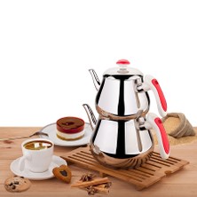 Özkent Kristal Orta Çaydanlık Kırmızı