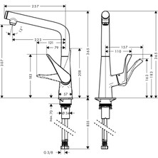 Hansgrohe Metris Select Mutfak Bataryası