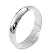 Bilezikhane Alyans 14 Ayar Altın Yüzük Oval Orta Beyaz 4,50 Gram