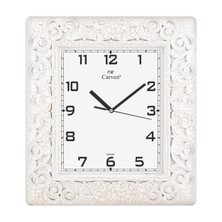 Carven Dekoratif Motifli Dikdörtgen Duvar Saati Çatlak Desen