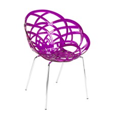 Papatya Flora ML Transparan Sandalye - Mor