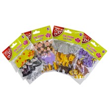 Bubu 3D Eva Sticker Oynar Gözlü Hayvanlar Stand 12'Li -STS023