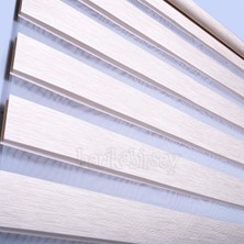 Harikabirsey Zebra Perde Krem-Sütlü Kahve Bambu desen Stor 60x200 cm