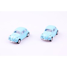 2'li 1967 Volkswagen Classical Beetle 1/64 Çek Bırak Model Araç Seti