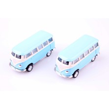 2'li 1962 Volkswagen Classical Bus 1/64 Çek Bırak Model Araç Seti