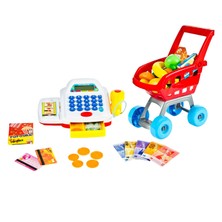 Mini Marketim Market Arabalı Pilli Yazar Kasa