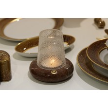 Arte Home Çintemani Kahverengi Altın Mumluk