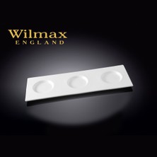 Wilmax 3  Çuukurlu Minimal Tepsi/Servis Tabağı, 34,5*12Cm.