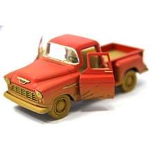 Kırmızı - 1955 Chevy Stepside Pick-up 1:32 Çamurlu Metal Araba