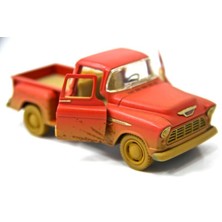 Kırmızı - 1955 Chevy Stepside Pick-up 1:32 Çamurlu Metal Araba