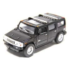 Kinsmart 2008 Hummer H2 SUV (Siyah) 1:40 Metal Çek Bırak Araba