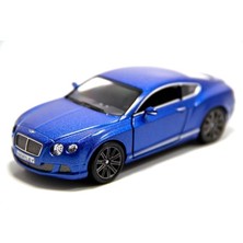 Mavi - 2012 Bentley Continental GT Speed 1:38 Çek Bırak Model Araba