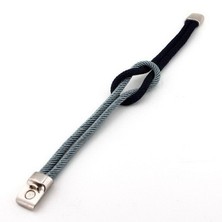 Lavicert Gri Alaçatı Düğüm Erkek Bileklik Bt254