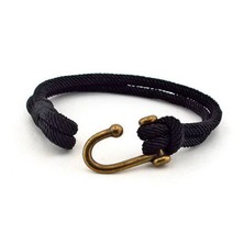 Bronz Kancalı Siyah Renk Erkek Bileklik Bt329