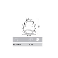Jupiter Jd528 Dikey G24 Duylu Camlı Downlight