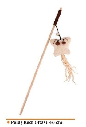 Eastland Tüylü Peluş Kedi Oltası 46 cm