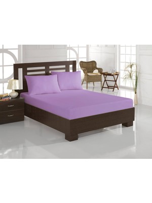 Weekend Home Tek Kişilik Takım Lila Düz Renkli Ranforse Lastikli Çarşaf Takım