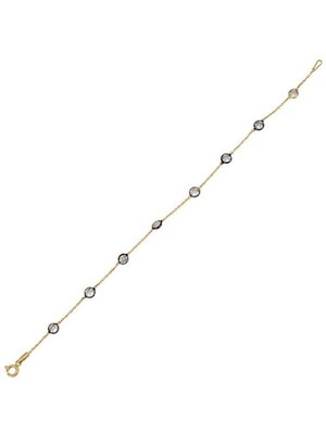 Bilezikhane Tek Sıra Şeker Boncuklu 14 Ayar Altın Bileklik