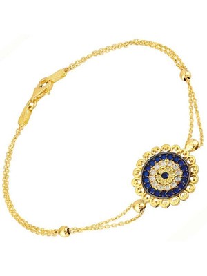 Bilezikhane Sarı Çiçek Motifli 14 Ayar Altın Bileklik