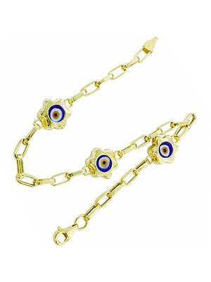 Bilezikhane Yıldızlı Kuş Gözü 14 Ayar Altın Bileklik