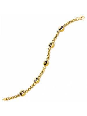 Bilezikhane Ceylan Göz 14 Ayar Altın Bileklik