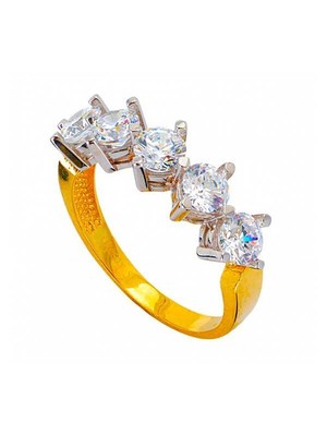 Bilezikhane Beştaş Çarpraz Tırnak 14 Ayar Altın Yüzük