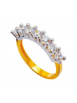 Bilezikhane Yeditaş Top Tırnak 14 Ayar Altın Yüzük