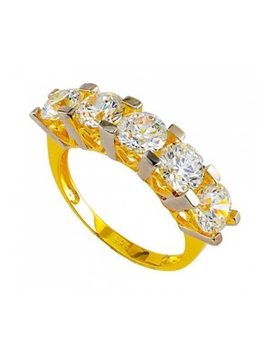 Bilezikhane Beştaş Kalp Motifli 14 Ayar Altın Yüzük