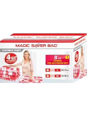 Magic Saver Bag 8 li "Evimde Yer Açıyorum" Seti - 1 li