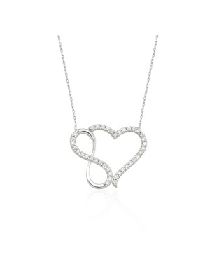 Glorria Gümüş Sonsuzluk - Kalp Kolye