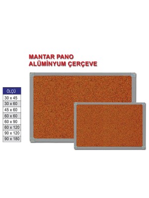 Mantar Pano Alüminyum Çerçeve